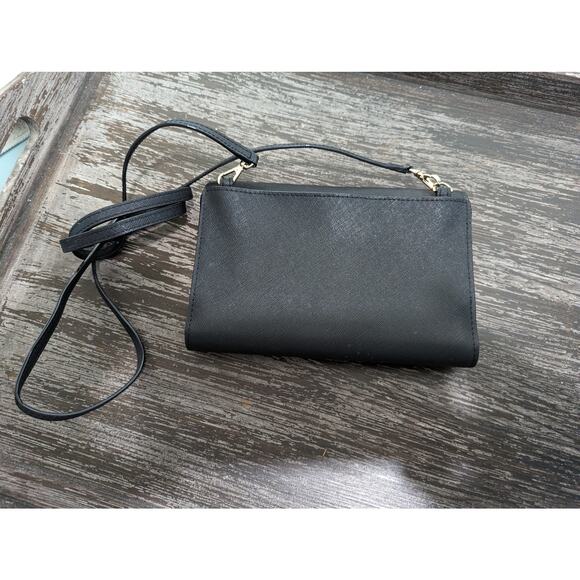 KATE SPADE NEW YORK crossbody purse/wallet organizer Black SAFFIANO leather - Picture 2 of 5